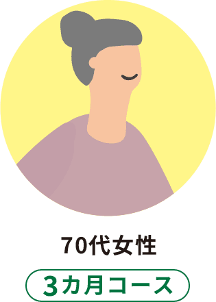 70代女性：3カ月コース